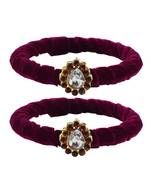 Brass And Acrylic Bangles Color-Dark Purple