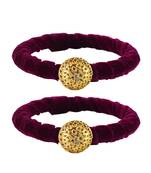 Brass And Acrylic Bangles Color-Dark Purple