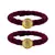 Brass And Acrylic Bangles Color-Dark Purple