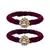 Brass And Acrylic Bangles Color-Dark Purple