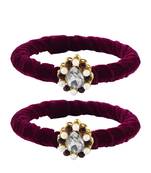 Brass And Acrylic Bangles Color-Dark Purple