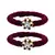 Brass And Acrylic Bangles Color-Dark Purple