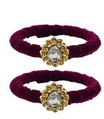 Brass And Acrylic Bangles Color-Dark Purple
