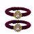 Brass And Acrylic Bangles Color-Dark Purple