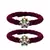 Brass And Acrylic Bangles Color-Dark Purple