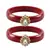 Brass And Acrylic Bangles Color-Red