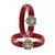 Brass And Acrylic Bangles Color-Red