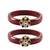 Brass And Acrylic Bangles Color-Maroon