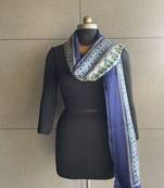 cotton blue printed   dupatta