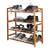 NFI essentials 4 Tier Bamboo Wood Shoe Rack Slipper Stand Shelf Organizer for Shoe Stand Utility Racks (4 Layer)