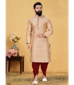multicolor Silk plain stitched kurta & pajama with stole