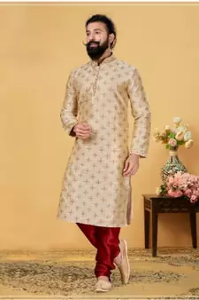 multicolor Silk plain stitched kurta & pajama with stole