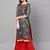 Grey Embroidered Cotton Unstitched Salwar- Kameez With Dupatta