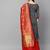 Grey Embroidered Cotton Unstitched Salwar- Kameez With Dupatta