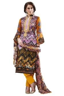 Multicolor embroidered cotton salwar