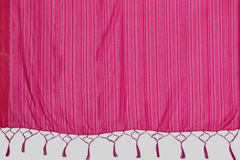 Pink plain satin saree with blouse 5
