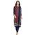 Blue embroidered georgette salwar