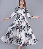 Attractive Woman Rayon Printed  Gown