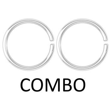 COMBO of 2 Circular Silver Designer Nose Ring 2