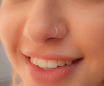 COMBO of 2 Circular Silver Designer Nose Ring 1