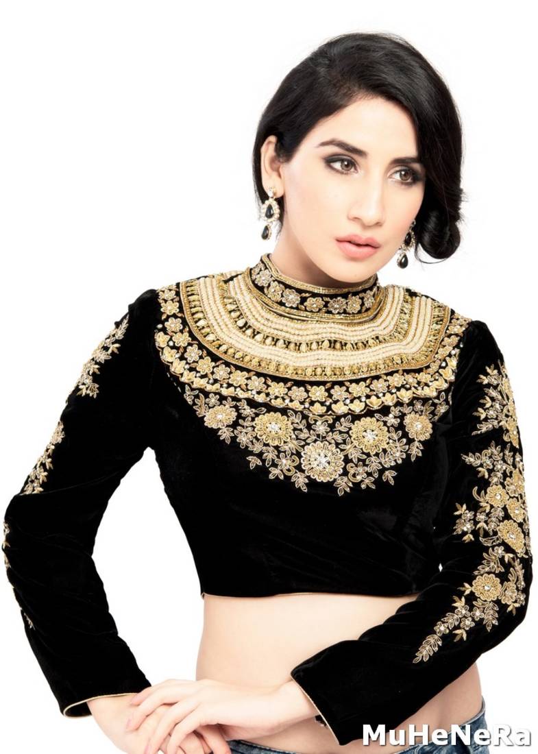 The Maharani Blouse. Studded & Embroidered