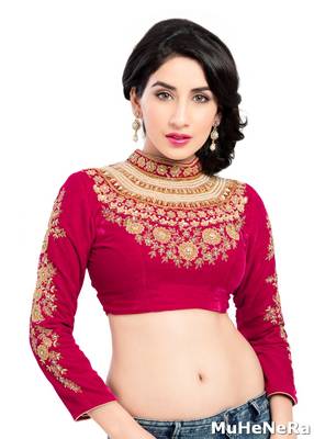 The Maharani Blouse. Studded & Embroidered 1