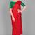 Red plain satin saree with blouse