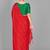 Red plain satin saree with blouse