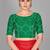 Red plain satin saree with blouse