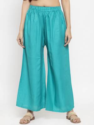 Multicolor plain rayon palazzo-pants 2