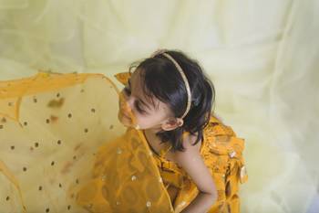 Saka Designs Mustard & Gold Lehenga Choli For Girls | Ethnic Wear For Kids 4