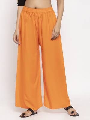 Multicolor plain rayon palazzo-pants 2