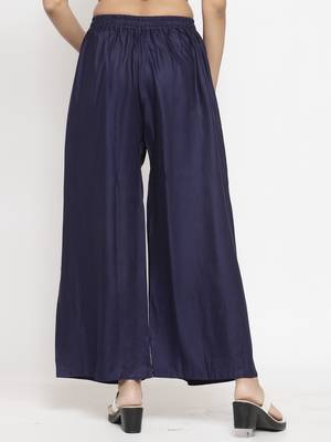 Multicolor plain rayon palazzo-pants 4