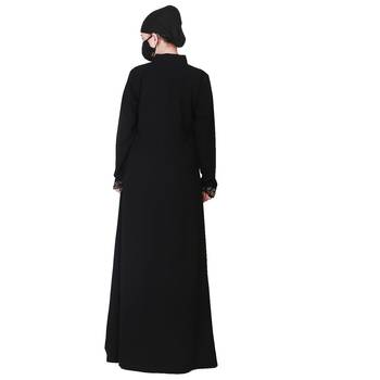 Elegant-Open Abaya With Stonework and A Matching Hijab. 6