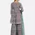 GREEN FLORAL PRINTED KURTA WITH FLARED PALAZZO AND DUPATTA