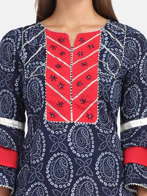 Indigo Printed Kurta With Pant 4
