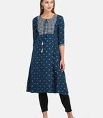Blue Printed Kurta