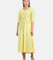 YELLOW PRINTED DRESS