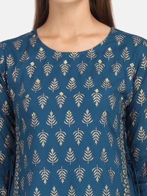 Blue Printed Kurta 5
