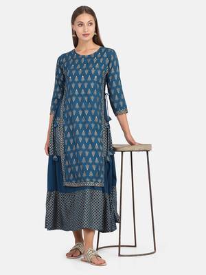 Blue Printed Kurta 1