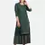 BOTTLE GREEN PRINTED KURTA