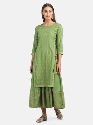 Green Printed Kurta 1