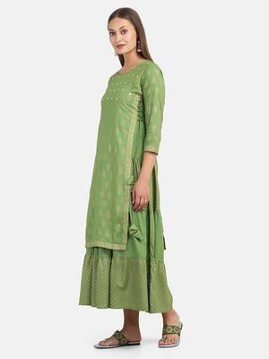 Green Printed Kurta 2