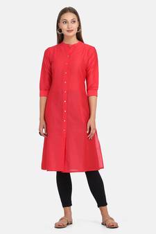 RED SOLID KURTA