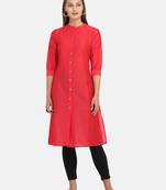 RED SOLID KURTA