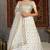 White sequins embroidered net semi-stitched lehenga for wedding