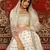 White sequins embroidered net semi-stitched lehenga for wedding