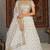 White sequins embroidered net semi-stitched lehenga for wedding