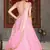 Pink sequins embroidered net semi stitched lehenga