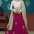 Dark-pink Pigment Foil Printed georgette semi stitched Party lehenga